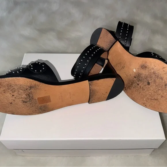 Givenchy Black Sandals with Silver Studs - Picture 6 of 8